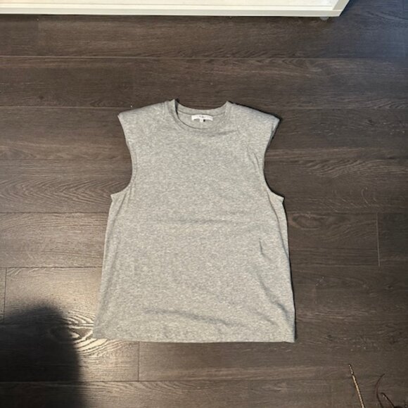 TIBI Padded Shoulder Sleeveless Top, Sz Small - Picture 5 of 6